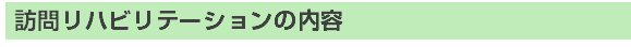 訪問リハの内容